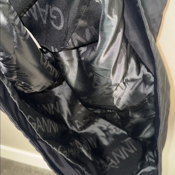 NWT GANNI Nylon Ruched Strap Mini Empire Dress Size 40= US 8/10 - Picture 8 of 10